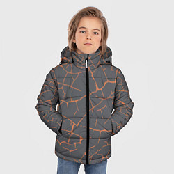 Куртка зимняя для мальчика Грунтовые Трещины, цвет: 3D-красный — фото 2