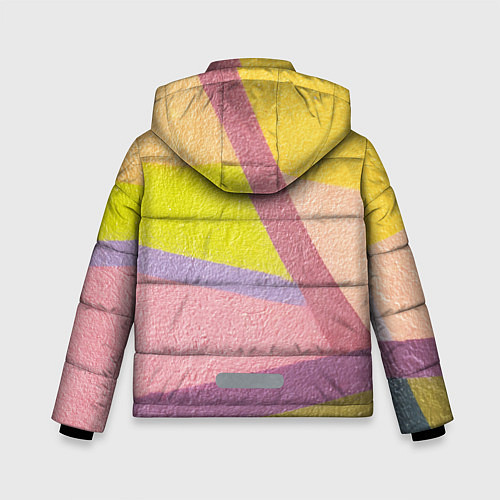 Зимняя куртка для мальчика Цветной пазл / 3D-Светло-серый – фото 2