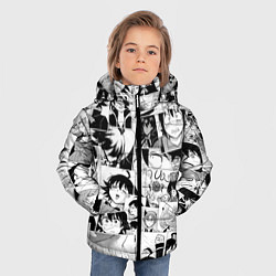 Куртка зимняя для мальчика Добро пожаловать в ад? Ирума! pattern, цвет: 3D-черный — фото 2