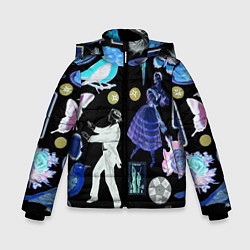 Куртка зимняя для мальчика Underground pattern Fashion 2077, цвет: 3D-красный