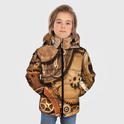 Куртка зимняя для мальчика Механистическая композиция из металлических детале, цвет: 3D-светло-серый — фото 2
