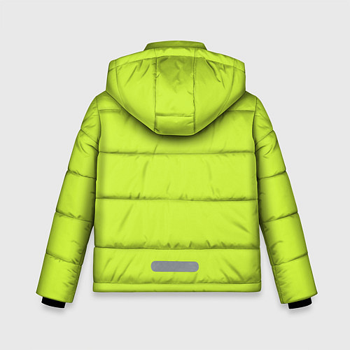 Зимняя куртка для мальчика Зеленый неон из фильма Барби / 3D-Светло-серый – фото 2