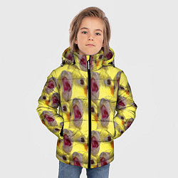 Куртка зимняя для мальчика Попугай Корелла Орёт Мем, цвет: 3D-светло-серый — фото 2