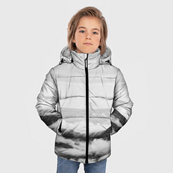 Куртка зимняя для мальчика Горы и туман, цвет: 3D-светло-серый — фото 2