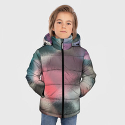 Куртка зимняя для мальчика Современный разноцветный абстрактный узор, цвет: 3D-светло-серый — фото 2