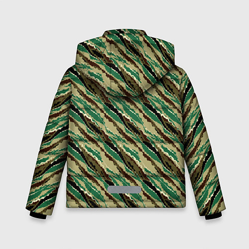 Зимняя куртка для мальчика Абстрактный узор камуфляжной расцветки / 3D-Светло-серый – фото 2