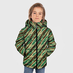 Куртка зимняя для мальчика Абстрактный узор камуфляжной расцветки, цвет: 3D-черный — фото 2