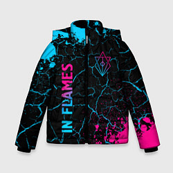 Куртка зимняя для мальчика In Flames Neon Gradient, цвет: 3D-черный