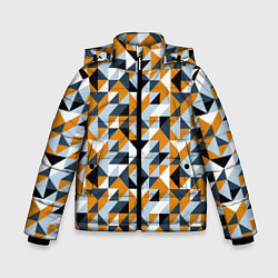 Зимняя куртка для мальчика Полигональный геометрический узор