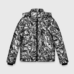 Зимняя куртка для мальчика Мятая фольга 3D