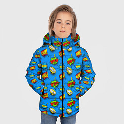 Куртка зимняя для мальчика POP ART - стикербомбинг, цвет: 3D-светло-серый — фото 2