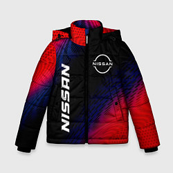 Куртка зимняя для мальчика Nissan Красный Карбон, цвет: 3D-черный