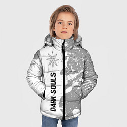 Куртка зимняя для мальчика Dark Souls Glitch - на светлом фоне, цвет: 3D-черный — фото 2