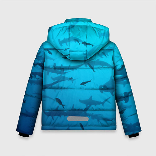Зимняя куртка для мальчика Акулы - океан / 3D-Светло-серый – фото 2
