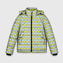 Куртка зимняя для мальчика Геометрия абстракция, цвет: 3D-черный