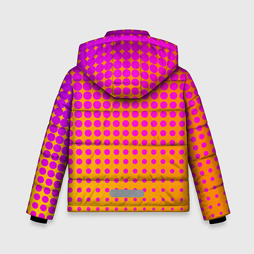 Зимняя куртка для мальчика Желто-розовый градиент / 3D-Светло-серый – фото 2