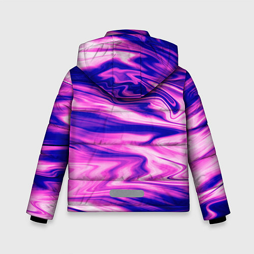 Зимняя куртка для мальчика Розово-фиолетовый мраморный узор / 3D-Красный – фото 2