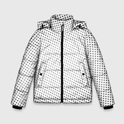 Куртка зимняя для мальчика Газетные точки - текстура, цвет: 3D-светло-серый