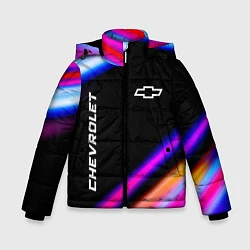 Куртка зимняя для мальчика Chevrolet speed lights, цвет: 3D-черный