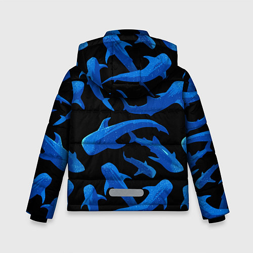 Зимняя куртка для мальчика Стая акул - паттерн / 3D-Красный – фото 2