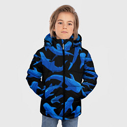 Куртка зимняя для мальчика Стая акул - паттерн, цвет: 3D-красный — фото 2