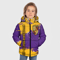 Куртка зимняя для мальчика PORSCHE- LAKERS COLORS, цвет: 3D-черный — фото 2