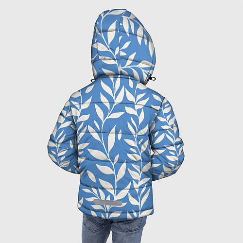 Зимняя куртка для мальчика Цветы Голубого Луга / 3D-Светло-серый – фото 4