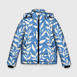 Куртка зимняя для мальчика Цветы Голубого Луга, цвет: 3D-светло-серый