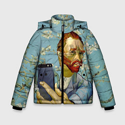 Зимняя куртка для мальчика Ван Гог Селфи - Арт Портрет