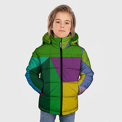 Куртка зимняя для мальчика Абстрактный случайный набор геометрических фигур -, цвет: 3D-красный — фото 2