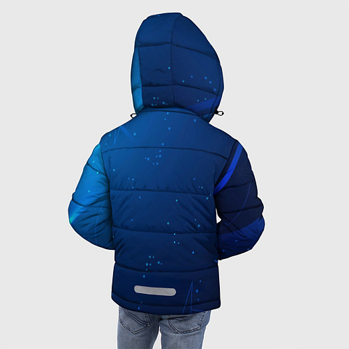 Зимняя куртка для мальчика Сборная Уругвая синяя абстракция / 3D-Светло-серый – фото 4