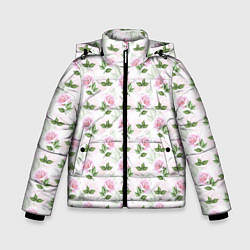 Зимняя куртка для мальчика Садовые розы, паттерн