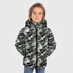 Куртка зимняя для мальчика Абстрактный камуфляжный темный, цвет: 3D-черный — фото 2