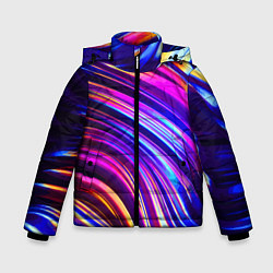 Куртка зимняя для мальчика Яркая цветная композиция, цвет: 3D-черный
