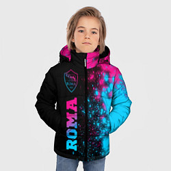 Куртка зимняя для мальчика Roma - neon gradient: по-вертикали, цвет: 3D-черный — фото 2