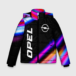 Куртка зимняя для мальчика Opel speed lights, цвет: 3D-черный