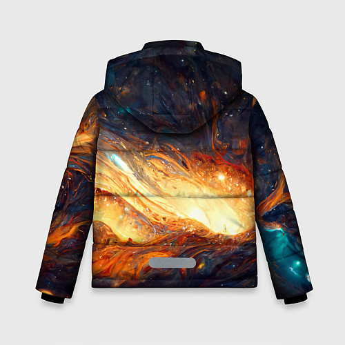 Зимняя куртка для мальчика Центр вселенной - Абстракция / 3D-Светло-серый – фото 2
