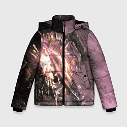 Куртка зимняя для мальчика Берсерк Гатс В Доспехах Извергает Огонь, цвет: 3D-светло-серый