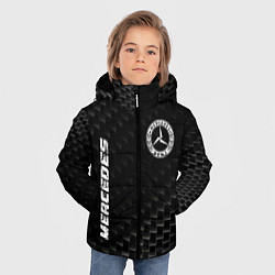 Куртка зимняя для мальчика Mercedes карбоновый фон, цвет: 3D-черный — фото 2