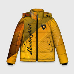 Куртка зимняя для мальчика Lamborghini - абстракция, цвет: 3D-светло-серый
