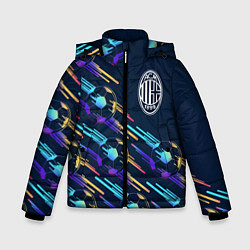 Куртка зимняя для мальчика AC Milan градиентные мячи, цвет: 3D-черный