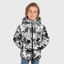 Куртка зимняя для мальчика Туалетный мальчик Ханако кун паттерн, цвет: 3D-черный — фото 2