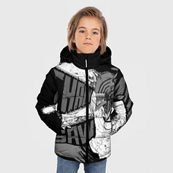 Куртка зимняя для мальчика Демон войны : Человек-бензопила, цвет: 3D-светло-серый — фото 2