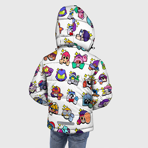 Зимняя куртка для мальчика Особые редкие пины значки Бравл Старс / 3D-Светло-серый – фото 4