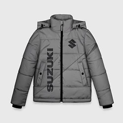 Куртка зимняя для мальчика Suzuki - серая абстракция, цвет: 3D-светло-серый