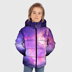 Куртка зимняя для мальчика Космическая ветренная вспышка, цвет: 3D-светло-серый — фото 2