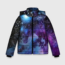 Куртка зимняя для мальчика Дым вселенной, цвет: 3D-светло-серый