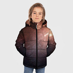 Куртка зимняя для мальчика Космос из сердца, цвет: 3D-светло-серый — фото 2