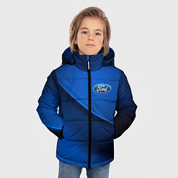 Куртка зимняя для мальчика Ford - синяя абстракция, цвет: 3D-черный — фото 2