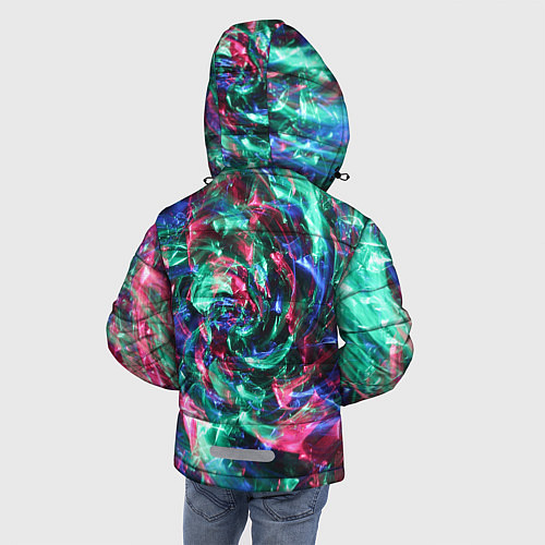 Зимняя куртка для мальчика Цветной круговорот / 3D-Светло-серый – фото 4